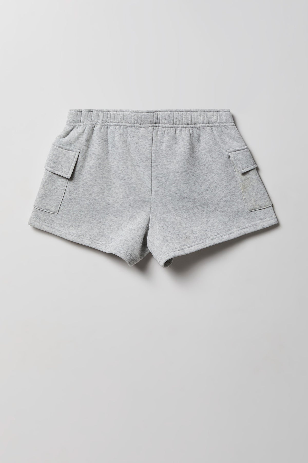 Alt View 5. Fleece Cargo Shortie - Heather Grey