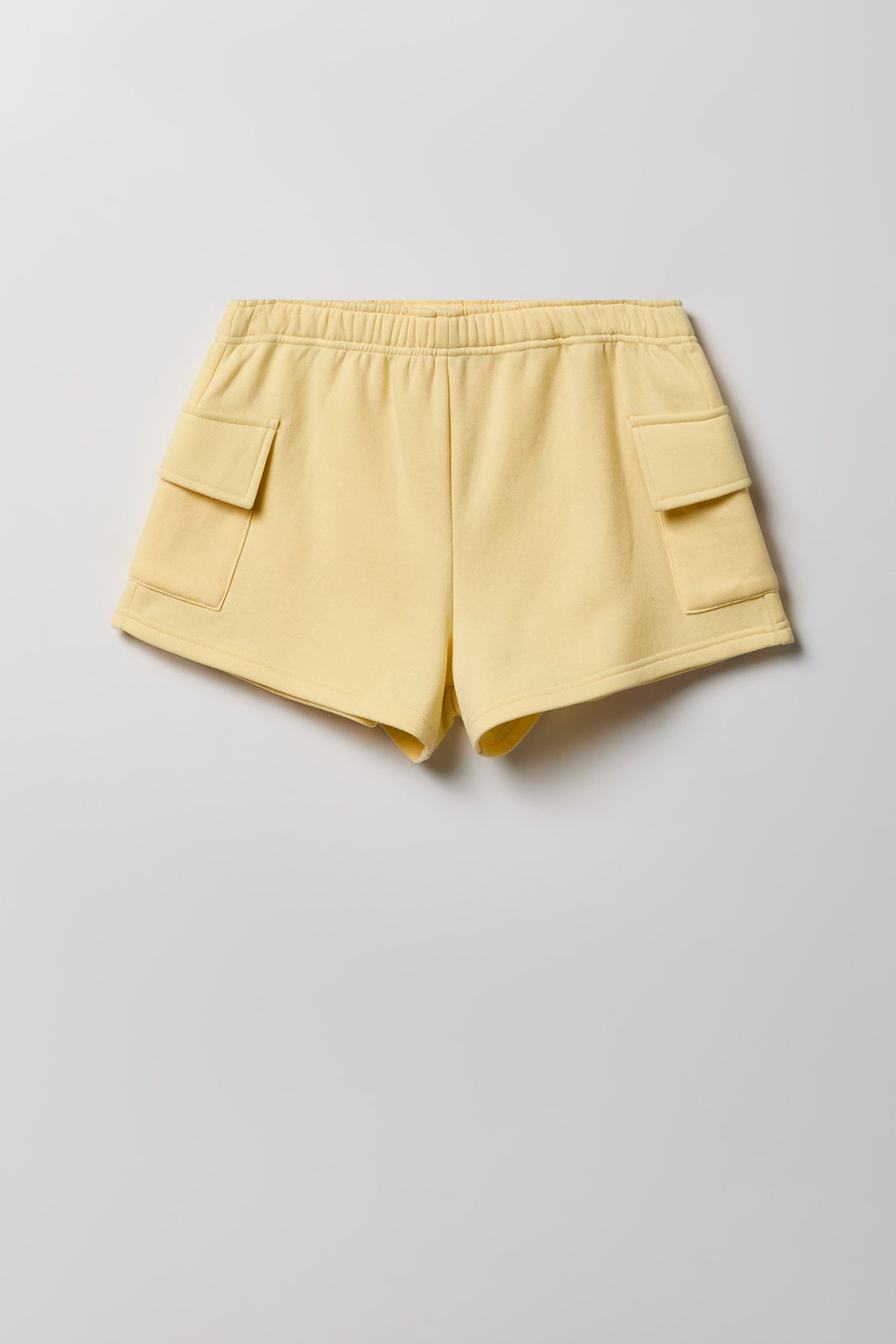 Alt View 4. Fleece Cargo Shortie - Yellow