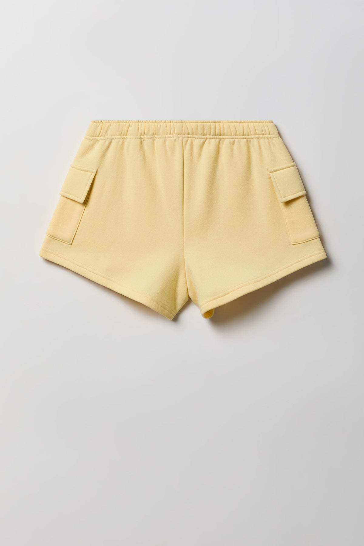 Alt View 5. Fleece Cargo Shortie - Yellow