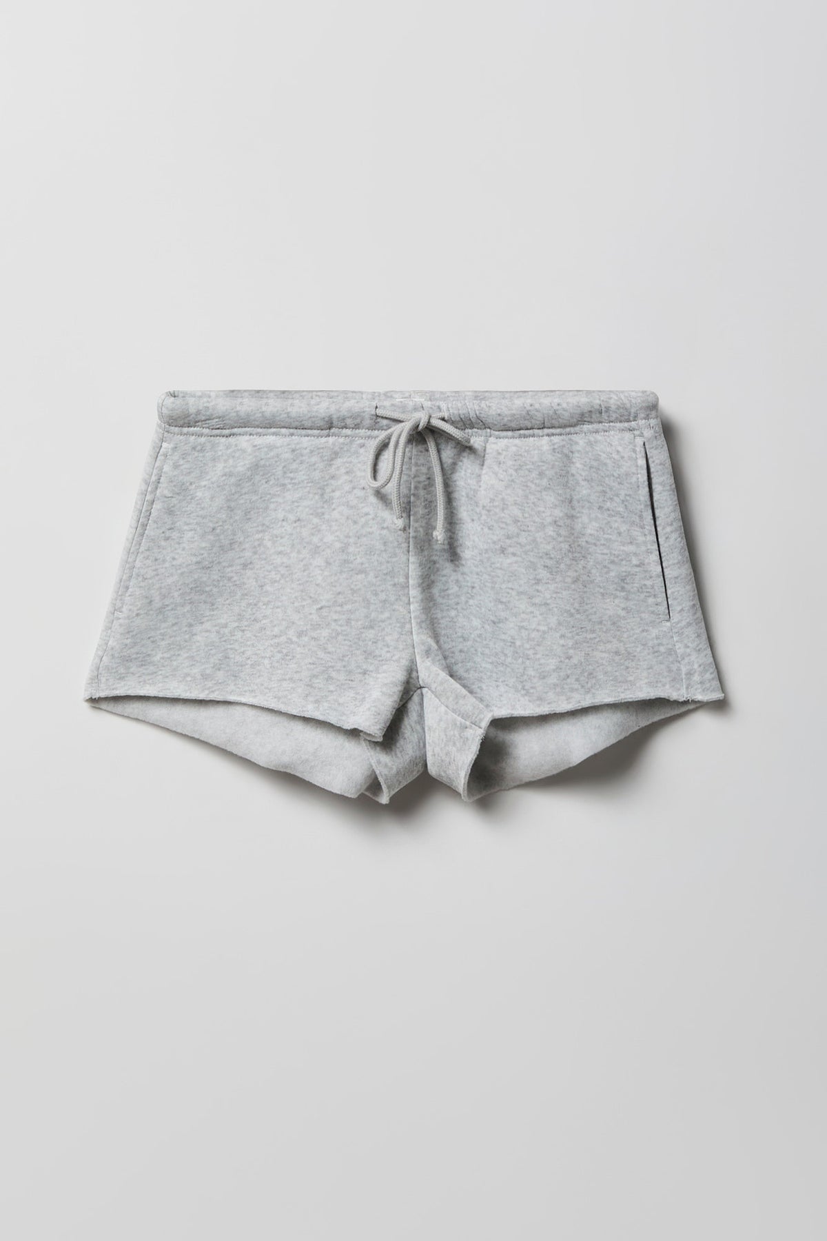 Alt View 4. Fleece Micro Short - Heather Grey