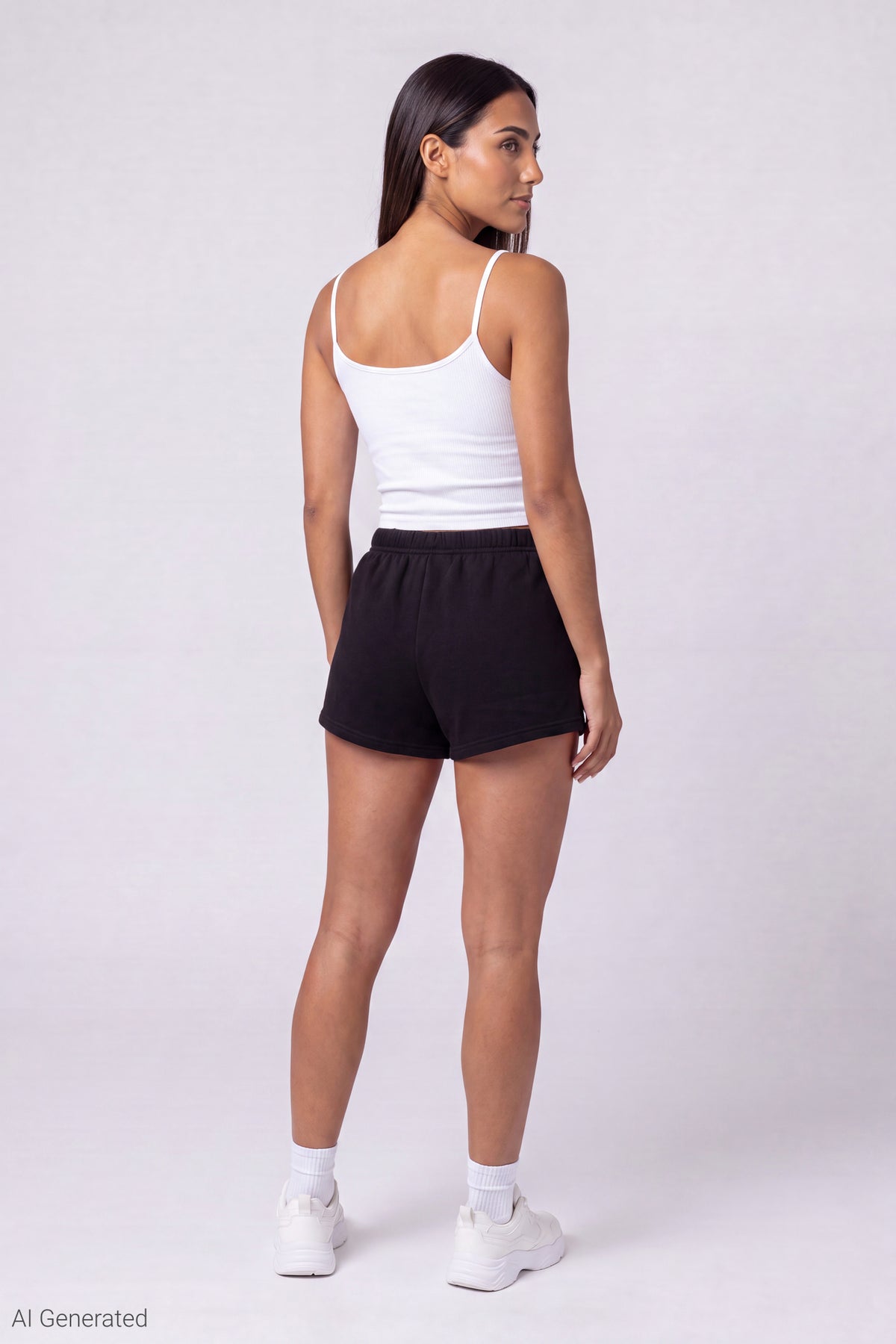 Alt View 2. Fleece Short 2" - Black