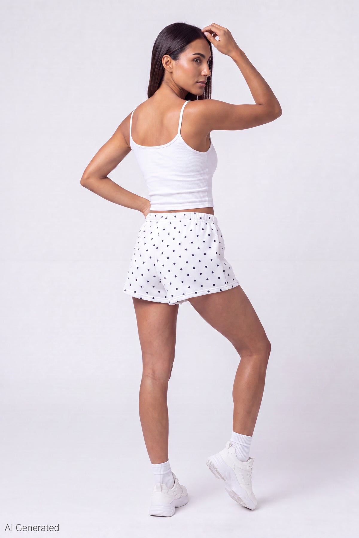 Alt View 2. Fleece Short 2" - Ivory