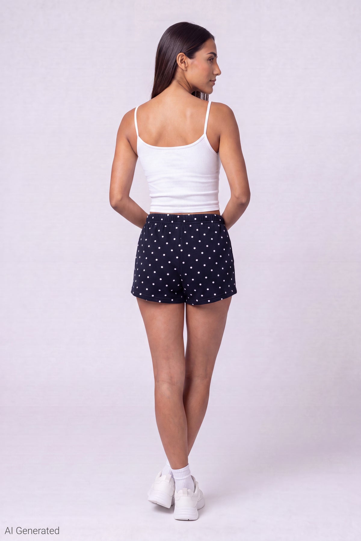 Alt View 2. Fleece Short 2" - Navy