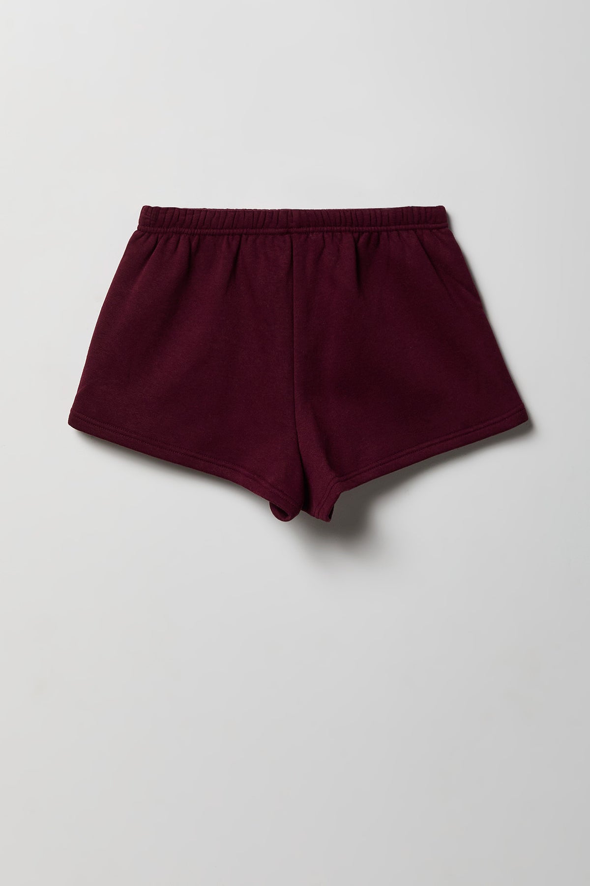 Alt View 2. Fleece Short 2" - Burgundy