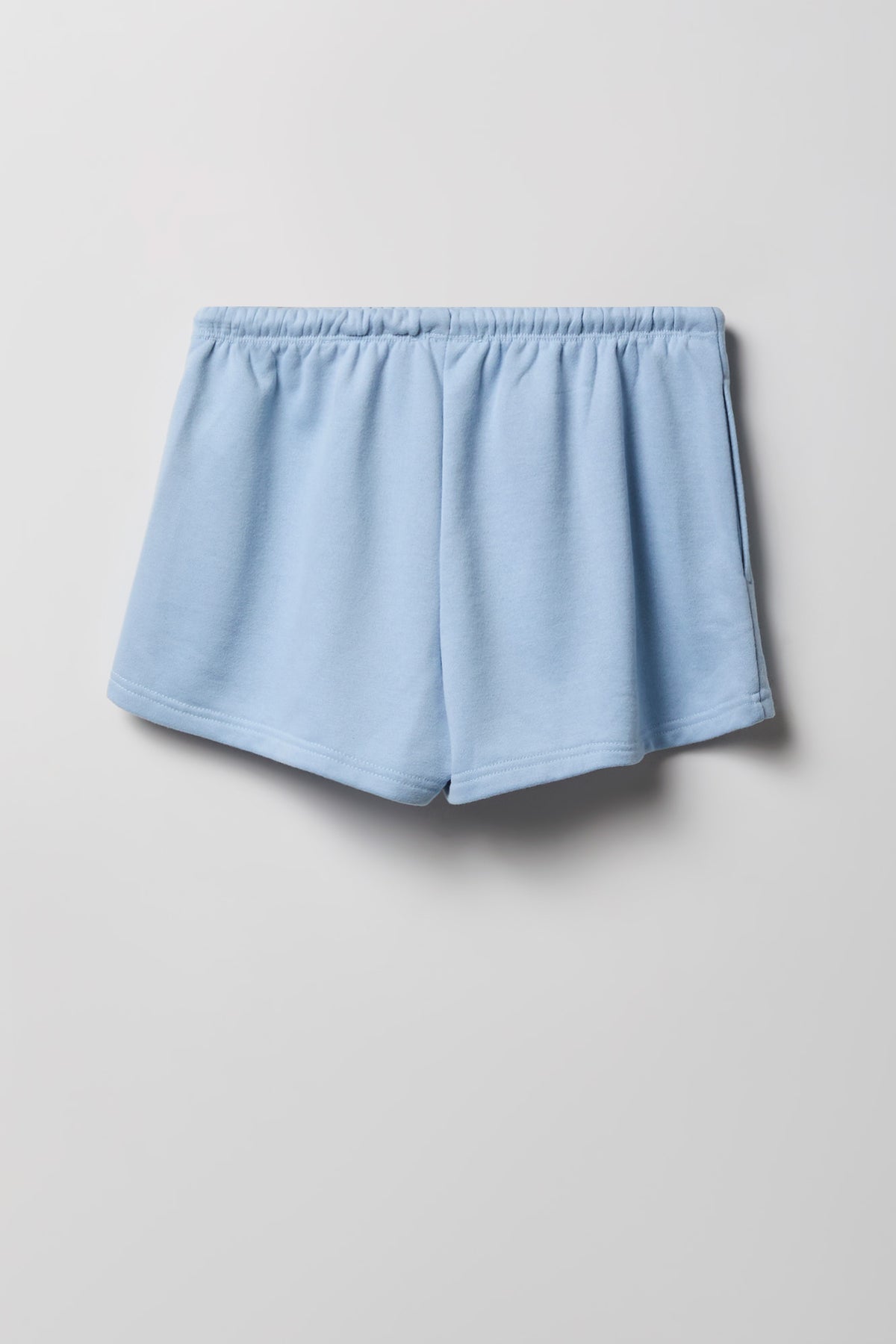 Alt View 2. French Terry Drawstring Short 2" - Light Blue