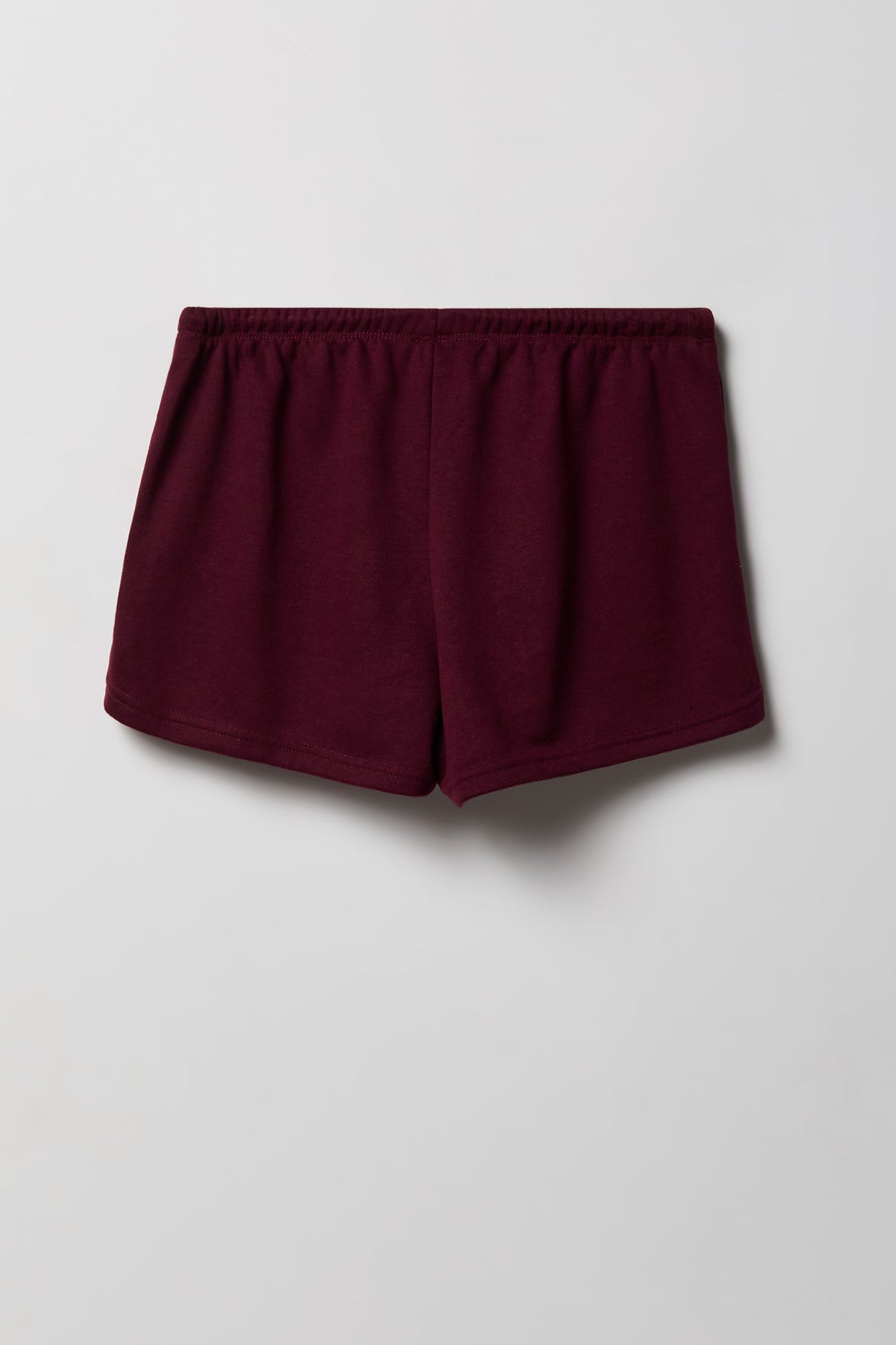 Alt View 2. French Terry Drawstring Short 2" - Burgundy