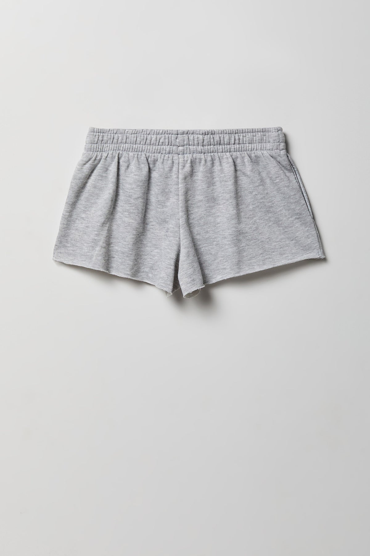 Alt View 2. Fleece Shortie 2" - Heather Grey