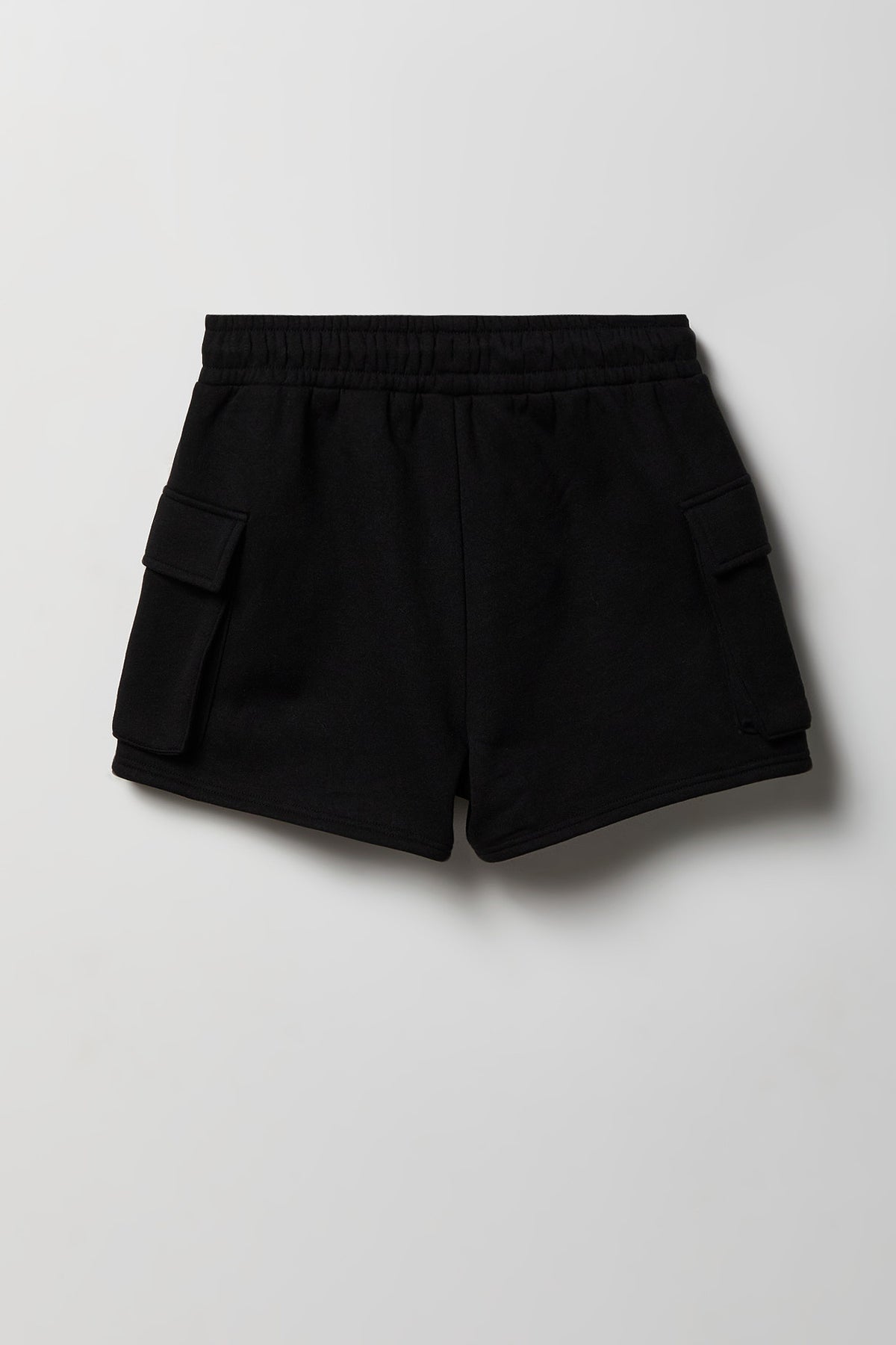 Alt View 2. Fleece Cargo Short - Black