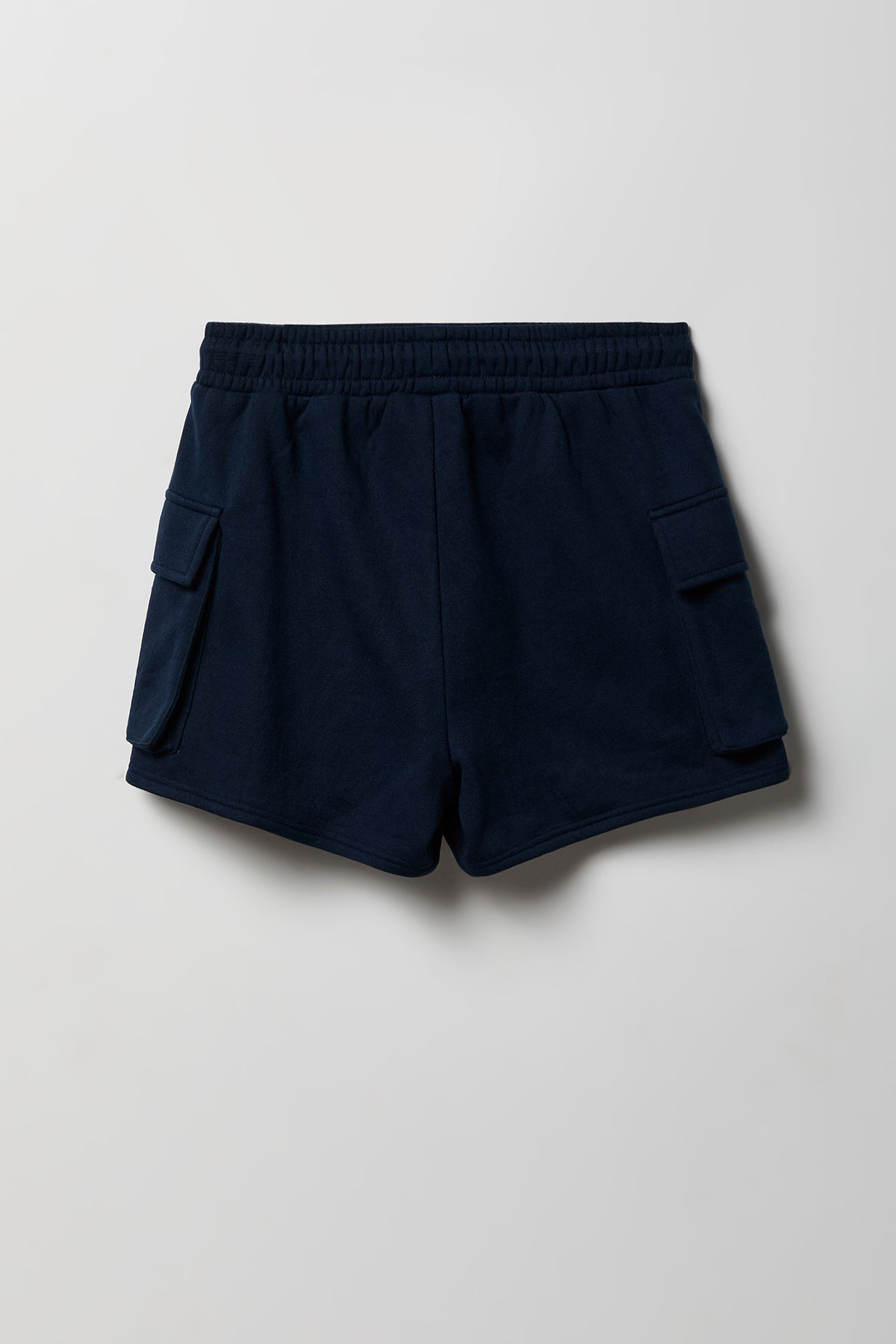 Alt View 2. Fleece Cargo Short - Dark Blue