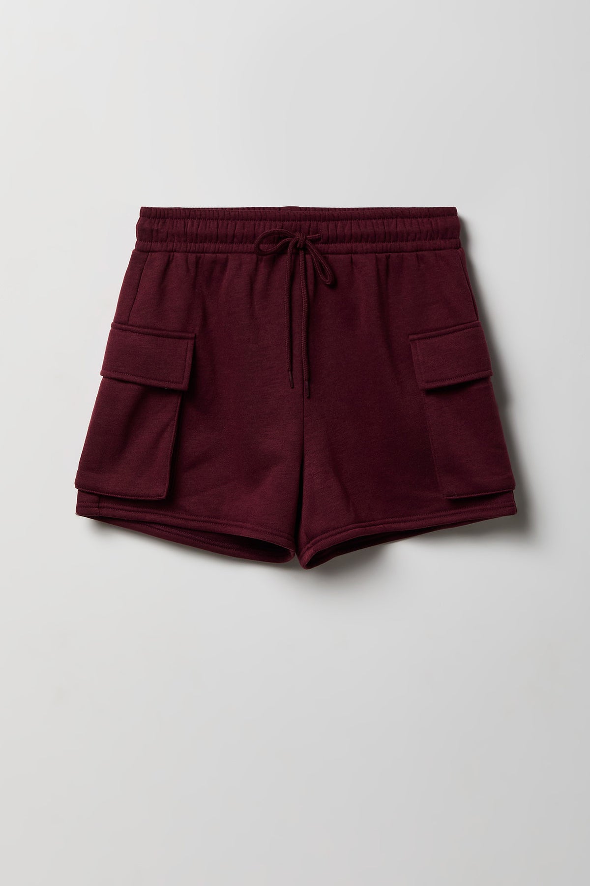 Fleece Cargo Short - Burgundy