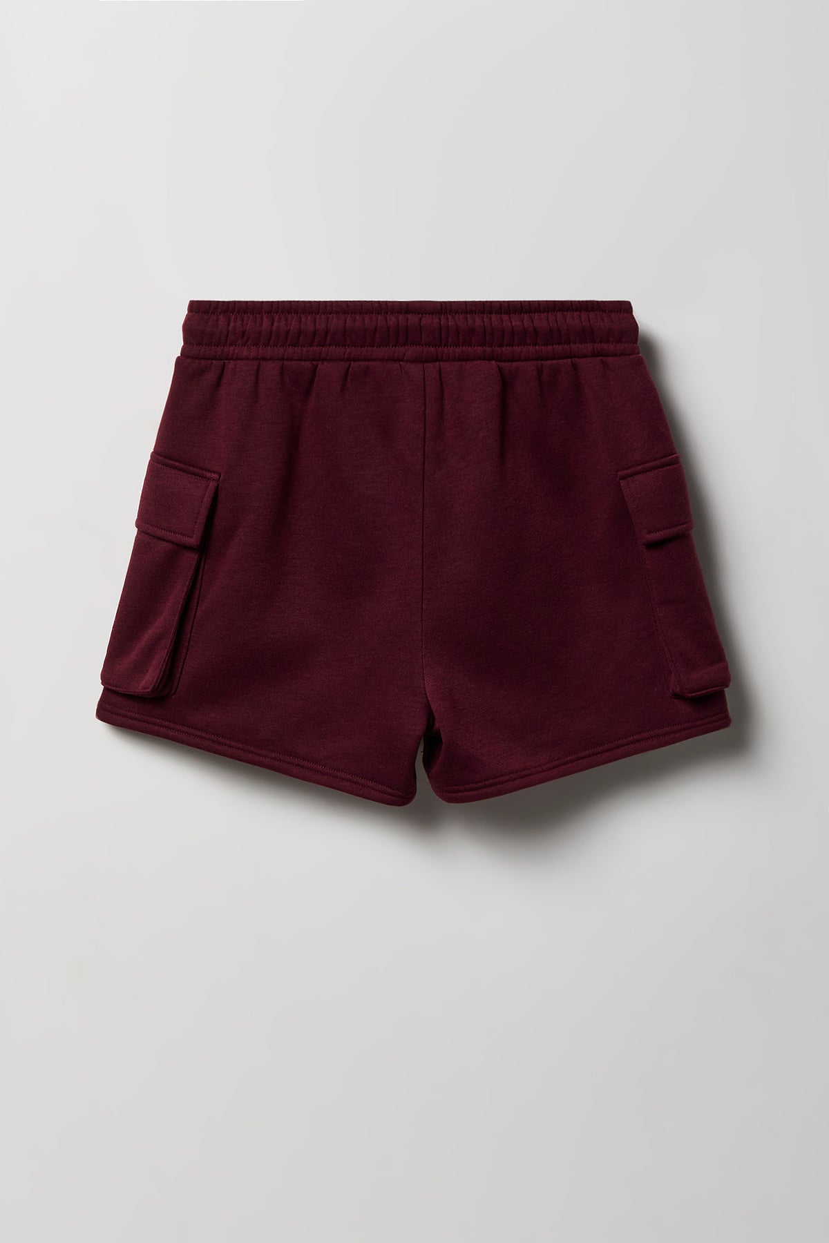 Alt View 2. Fleece Cargo Short - Burgundy