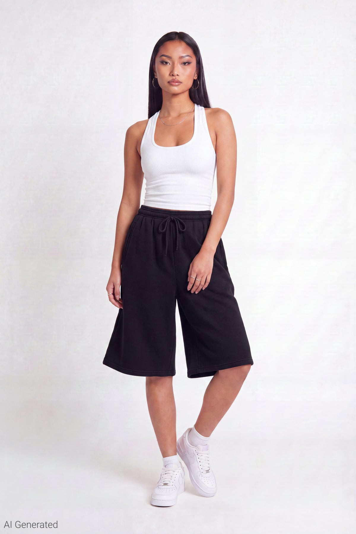 Fleece Jort 12" - Black