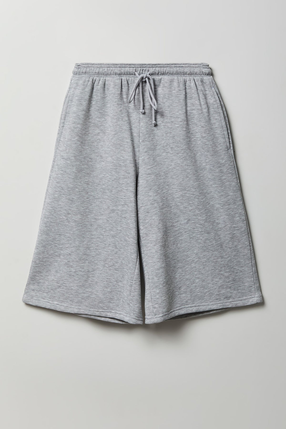 Fleece Jort 12" - Heather Grey