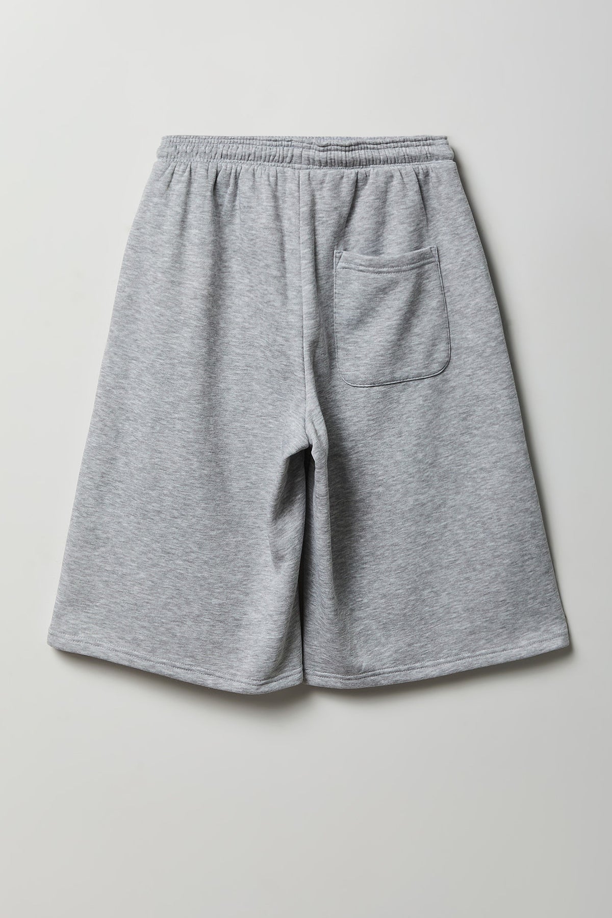 Alt View 2. Fleece Jort 12" - Heather Grey