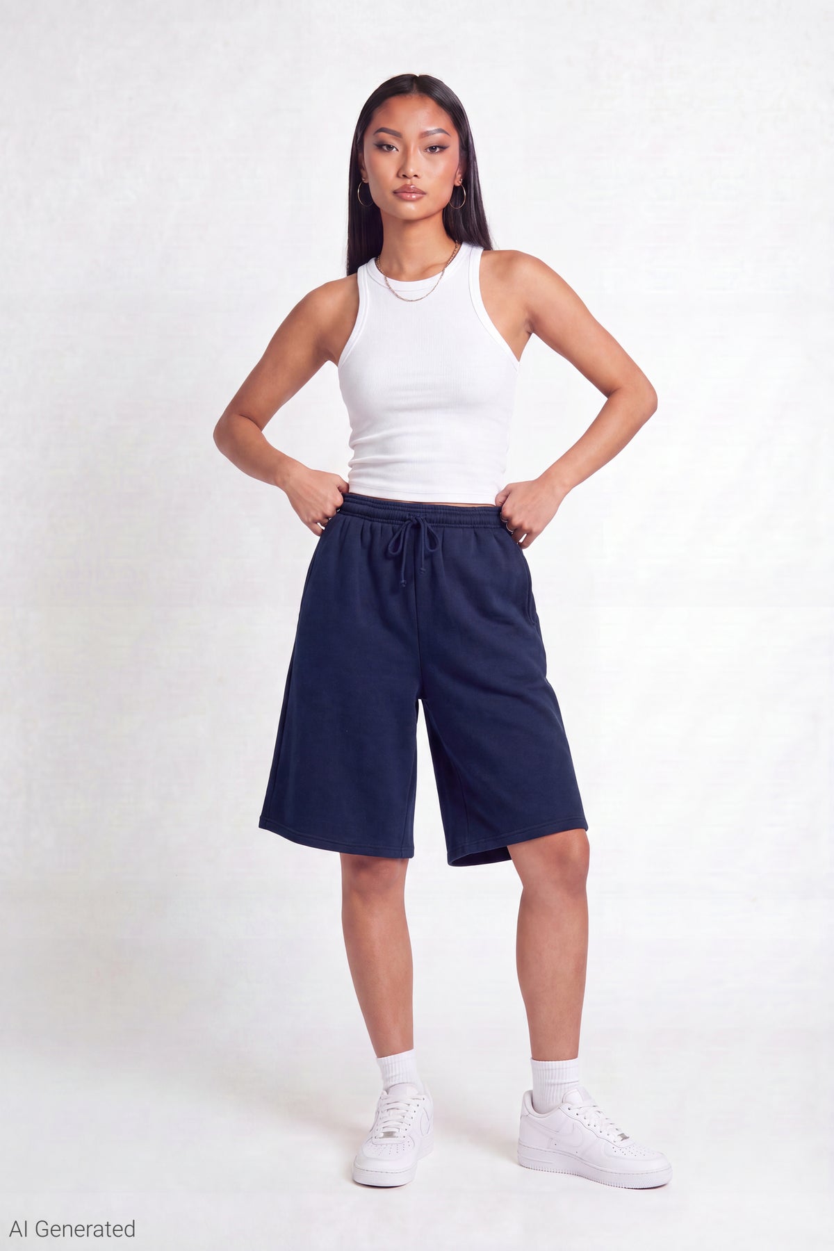Fleece Jort 12" - Dark Blue