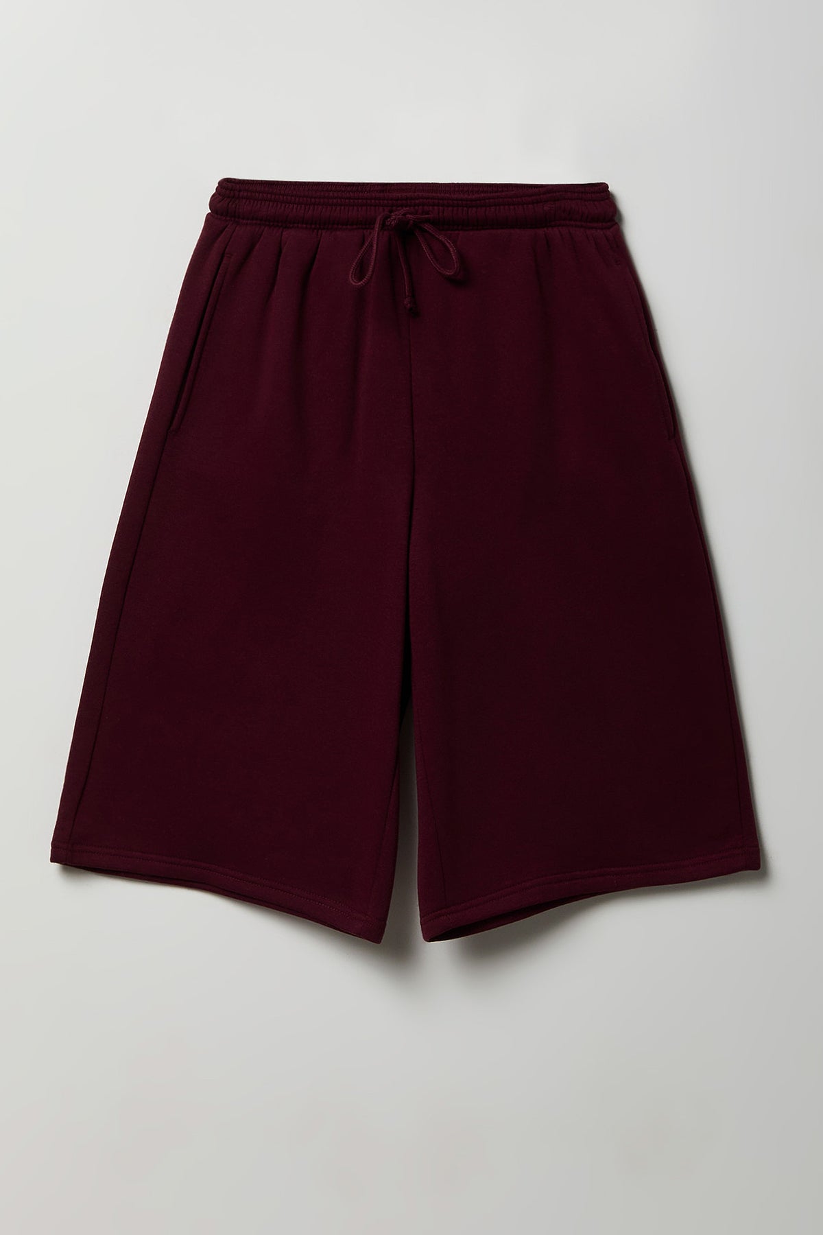 Fleece Jort 12" - Burgundy