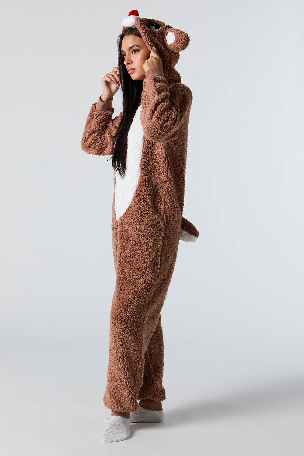 3D Rudolph Sherpa Onesie 3D Rudolph Sherpa Onesie 1