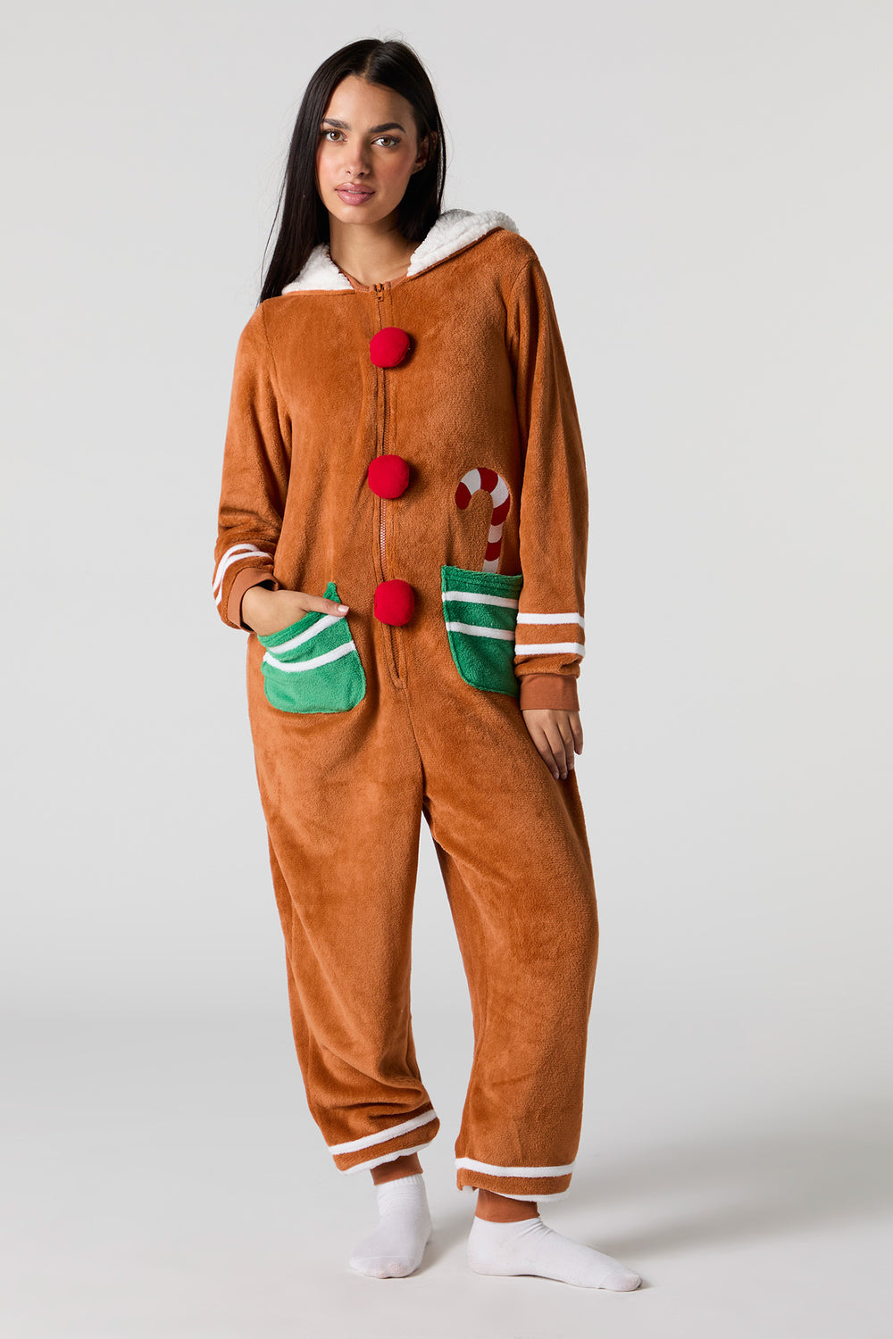 3D Gingerbread Woman Plush Onesie 3D Gingerbread Woman Plush Onesie 2