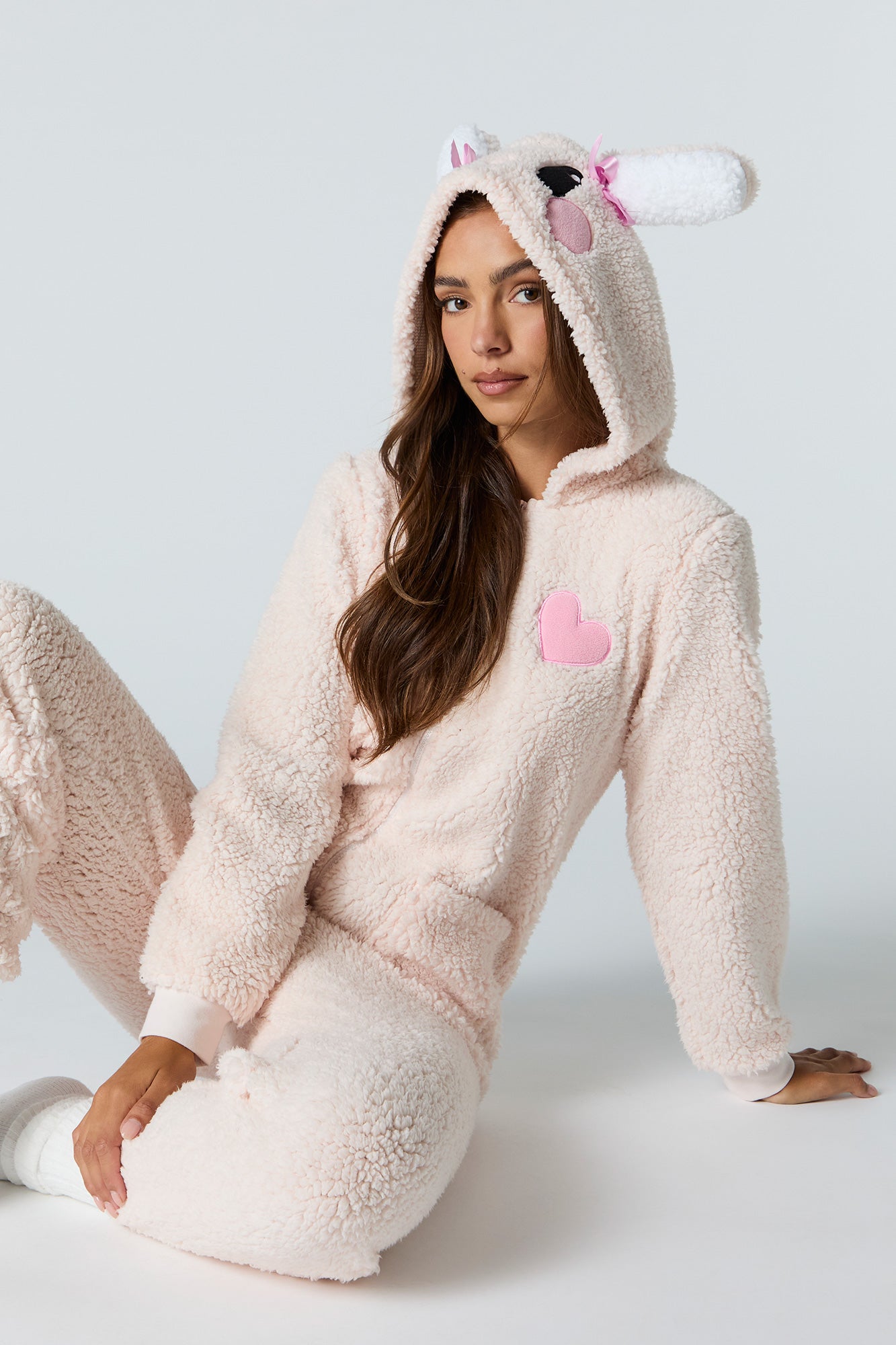 3D Bunny Sherpa Onesie