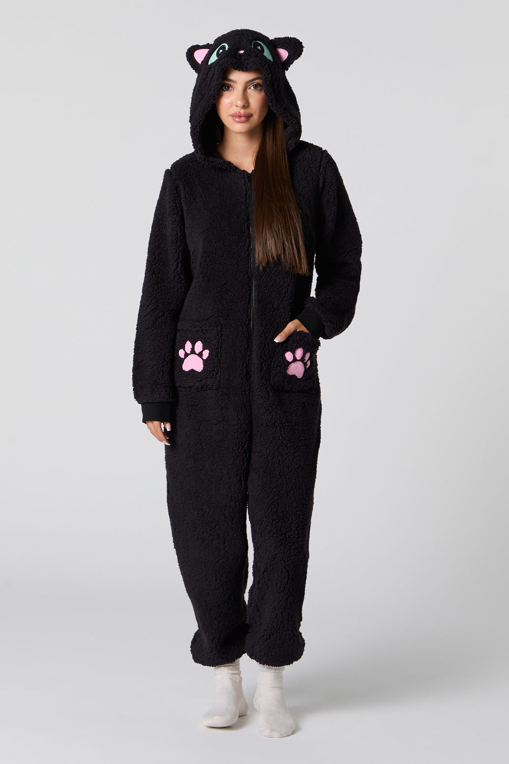 3D Cat Sherpa Onesie 3D Cat Sherpa Onesie 1