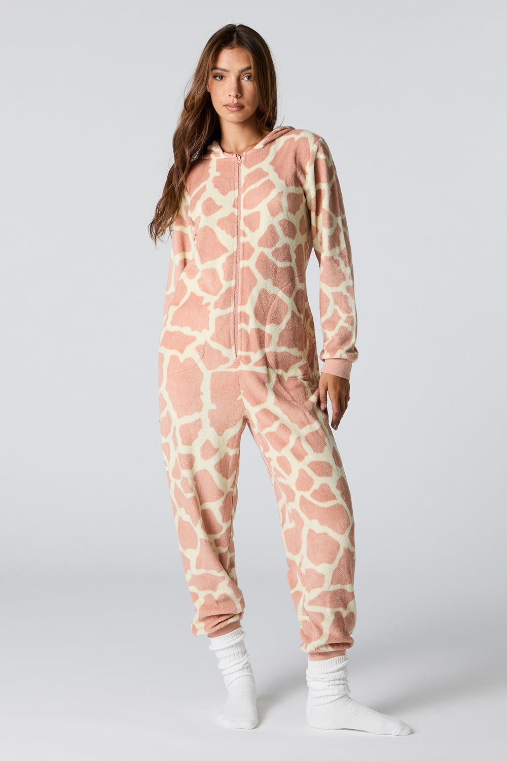 3D Giraffe Sherpa Onesie 3D Giraffe Sherpa Onesie 2