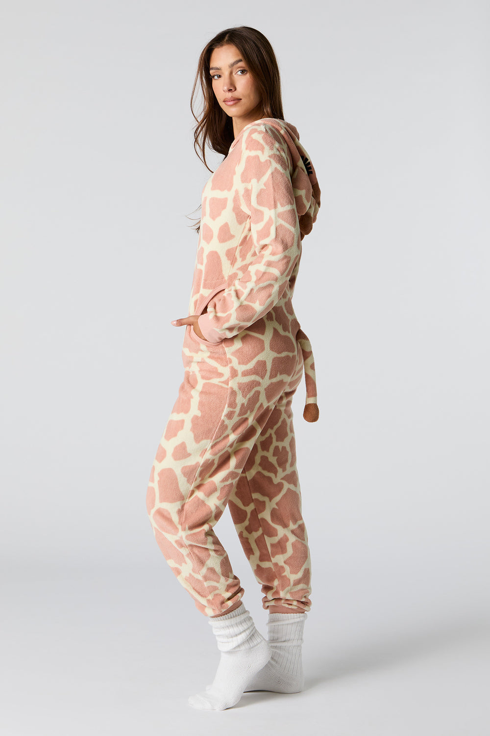 3D Giraffe Sherpa Onesie 3D Giraffe Sherpa Onesie 3