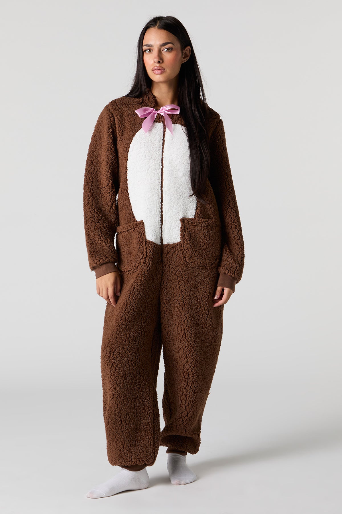 3D Teddy Bear Sherpa Onesie