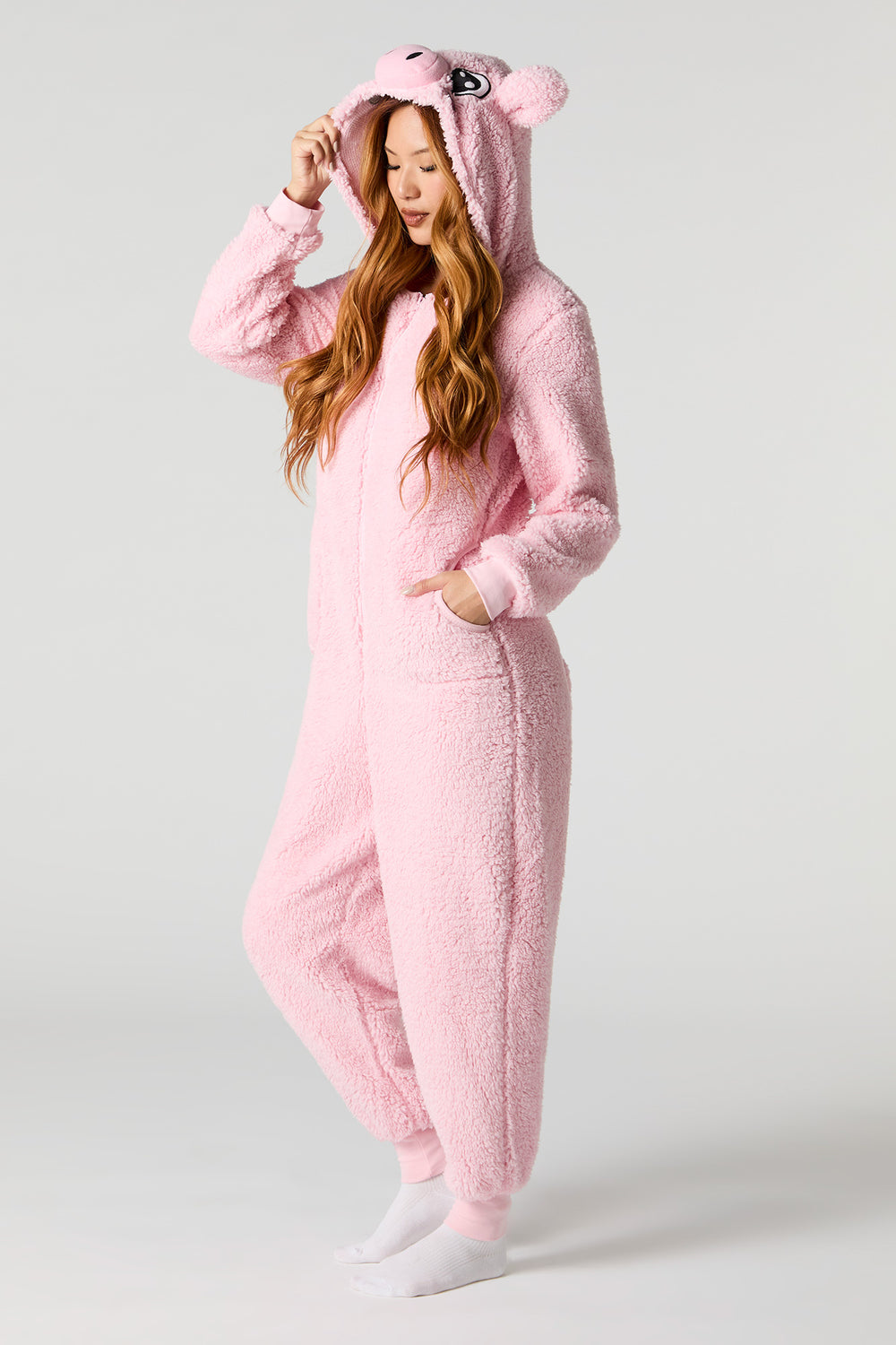 3D Pig Sherpa Onesie 3D Pig Sherpa Onesie 1