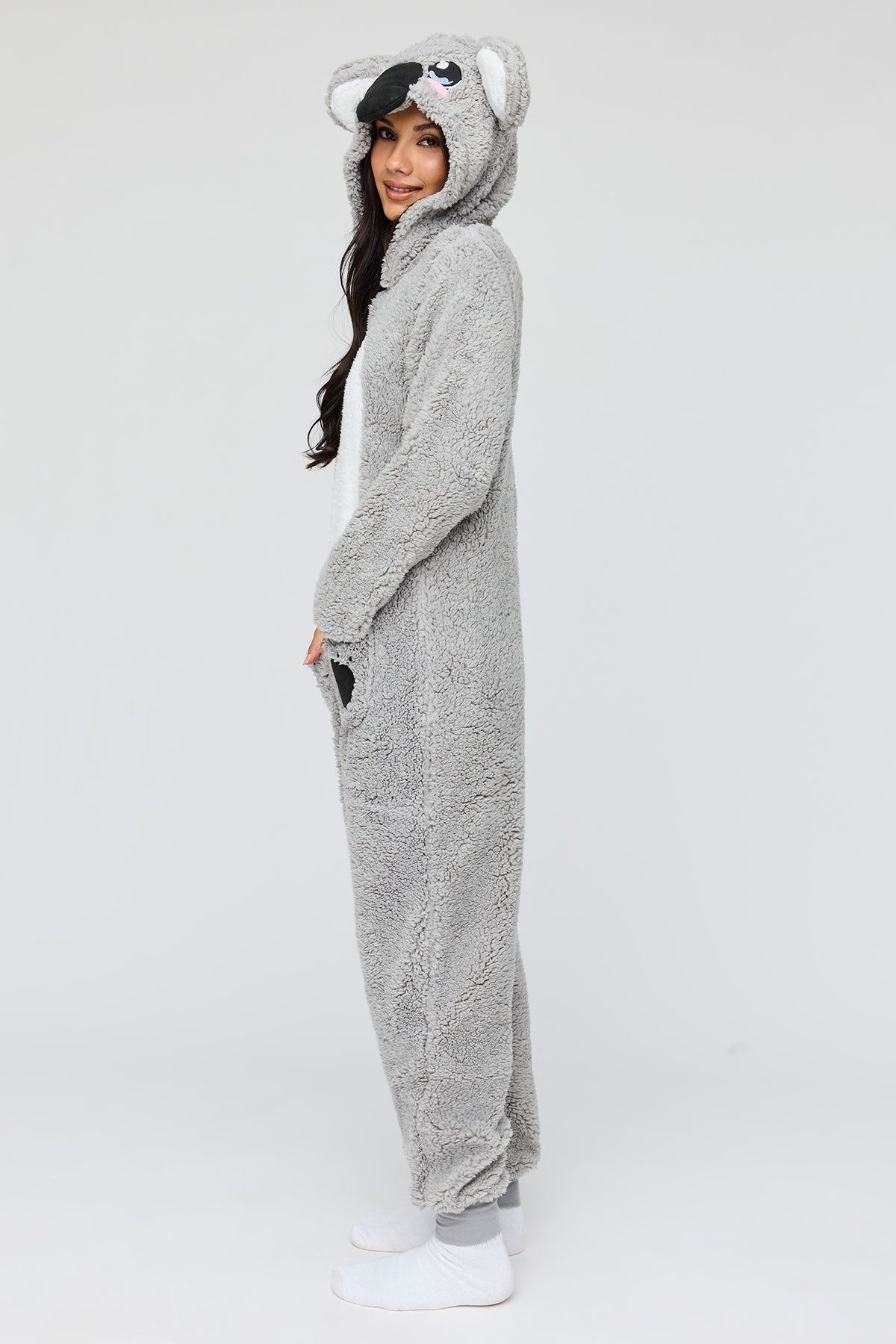 Alt View 2. 3D Koala Onesie - Grey Blue