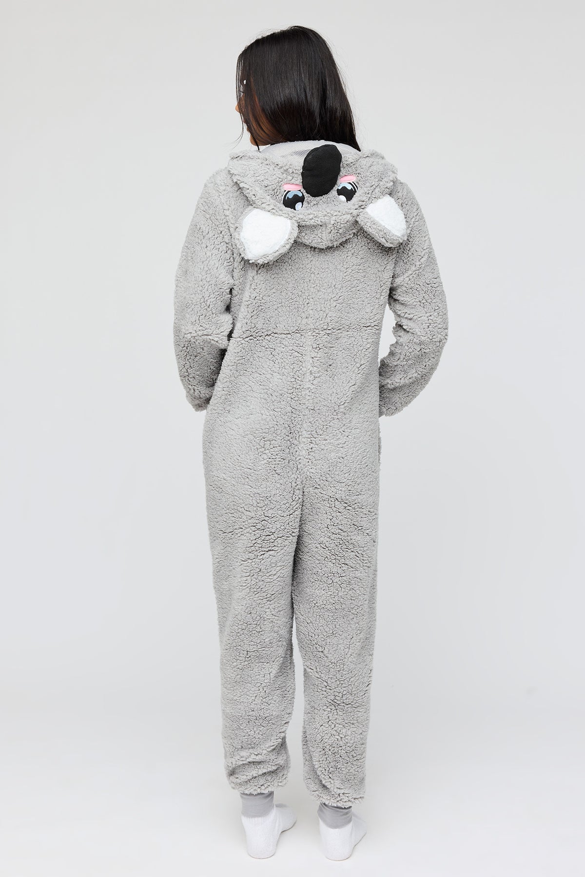 Alt View 4. 3D Koala Onesie - Grey Blue