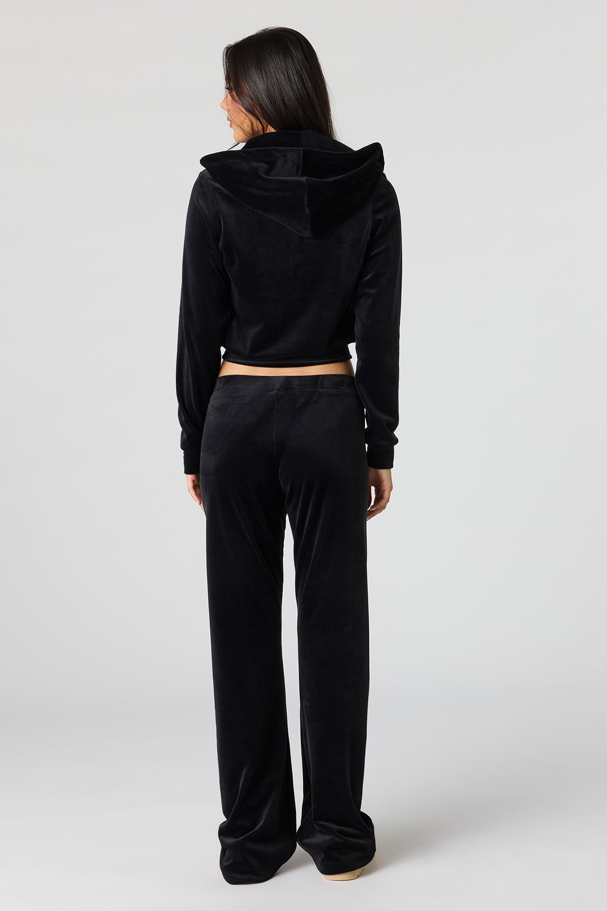 Alt View 3. Sommer Ray Velour Flare Pant - Black