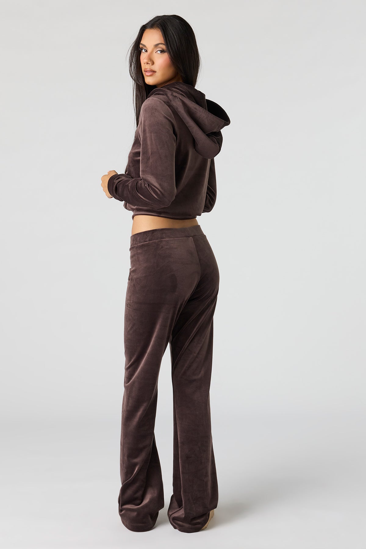 Alt View 3. Sommer Ray Velour Flare Pant - Tan