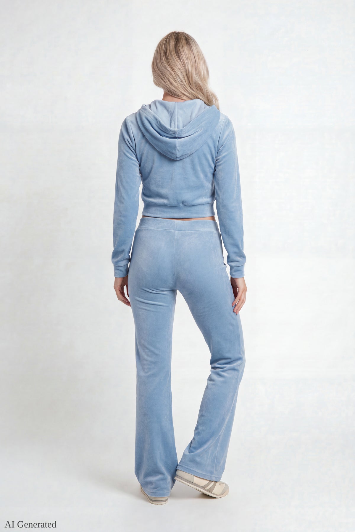 Alt View 2. Sommer Ray Velour Flare Pant - Blue