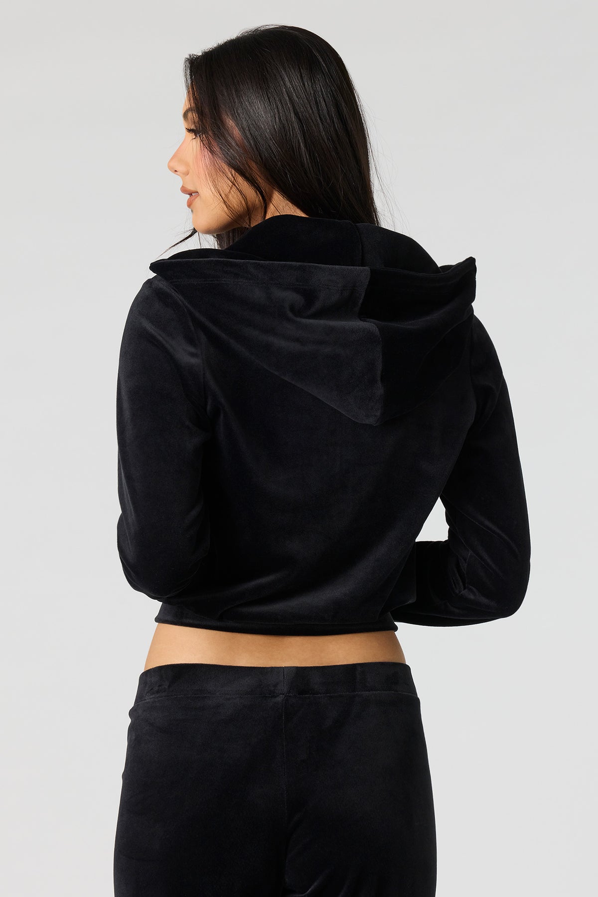 Alt View 2. Sommer Ray Velour Zip Jacket - Black