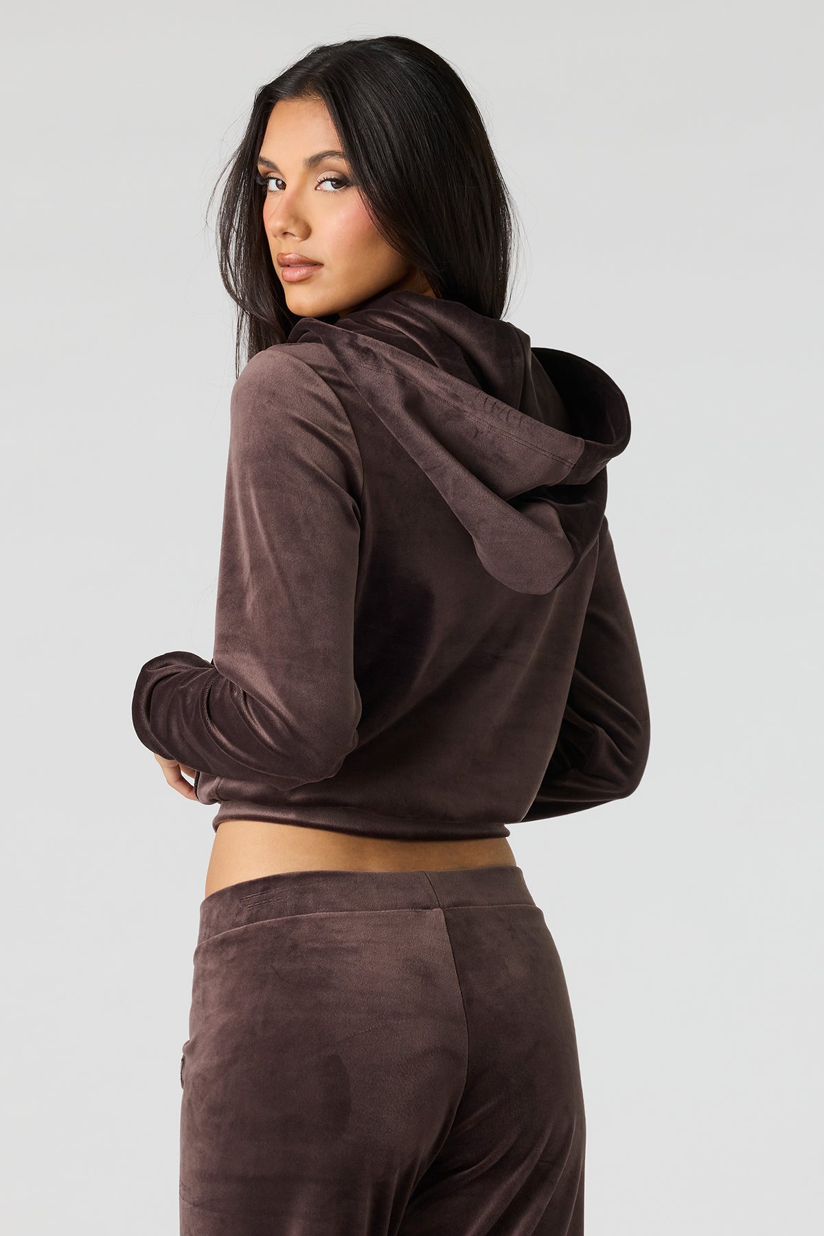 Alt View 2. Sommer Ray Velour Zip Jacket - Tan