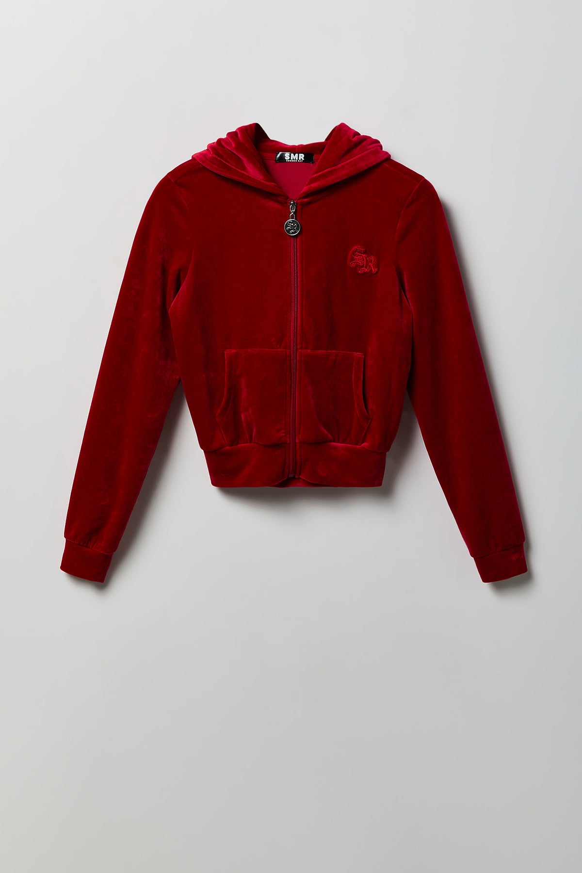 Alt View 3. Sommer Ray Velour Zip Jacket - Red