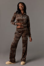 Playboy Velour Rhinestone Flare Pant