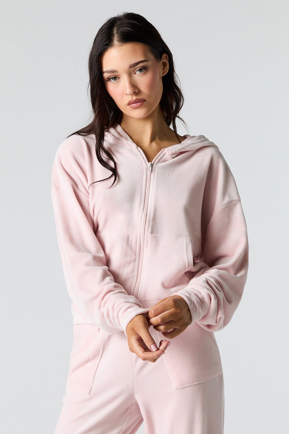 Velour Zip-Up Hoodie Velour Zip-Up Hoodie 4