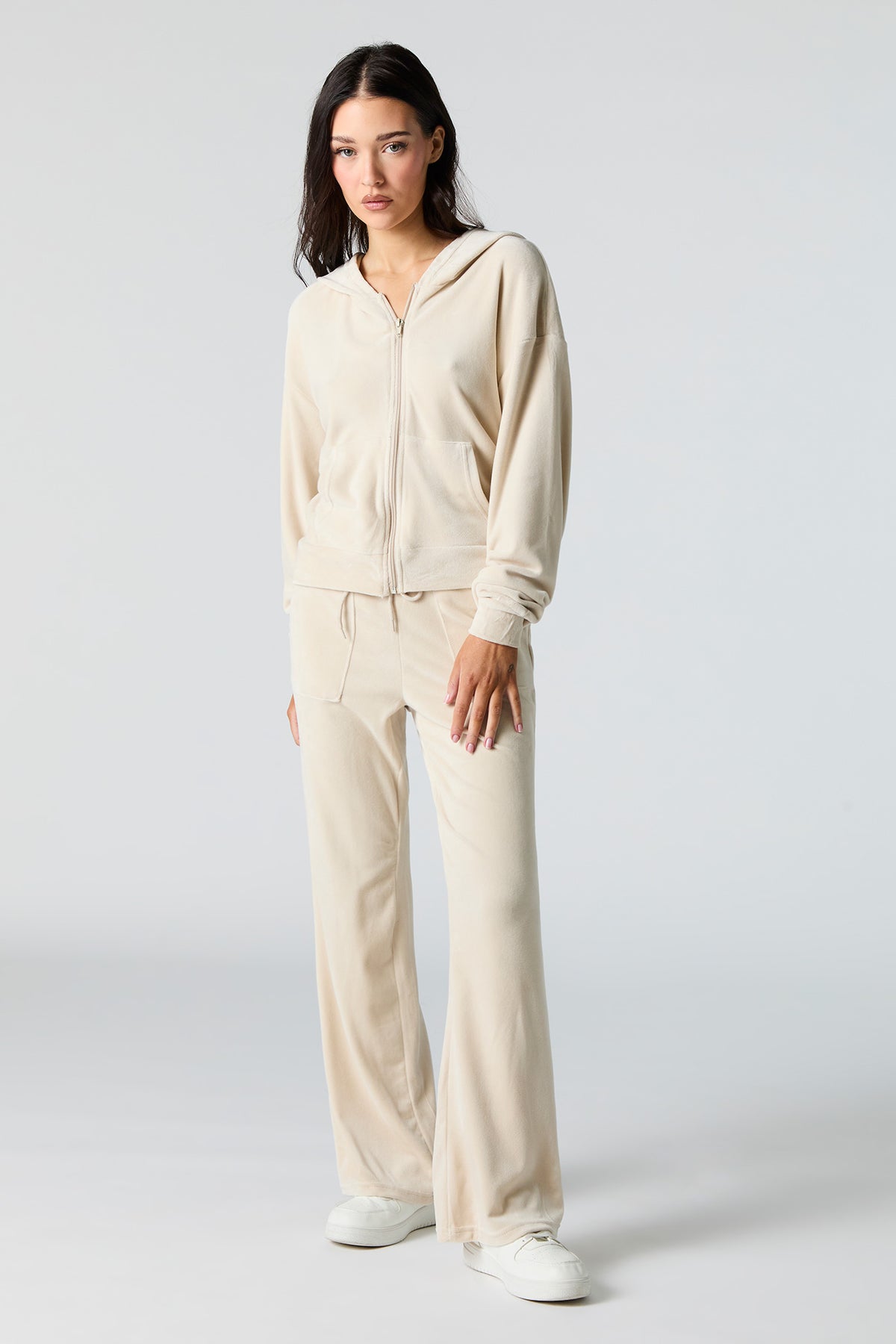 Velour Wide Leg Pant