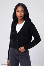 V-Neck Button-Up Cardigan