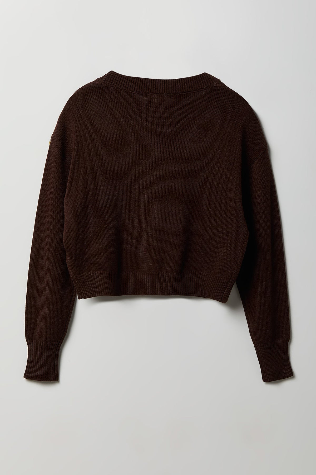 Alt View 2. V-Neck Button-Up Cardigan - Brown