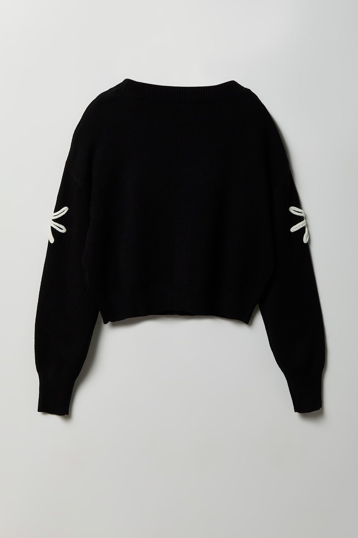 Alt View 2. 3D V-Neck Button-Up Cardigan - Black