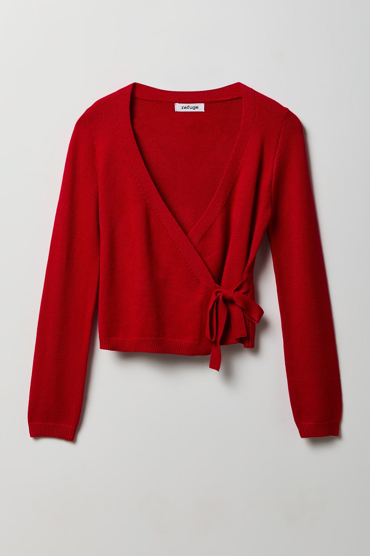 Alt View 4. Wrap Cardigan - Red
