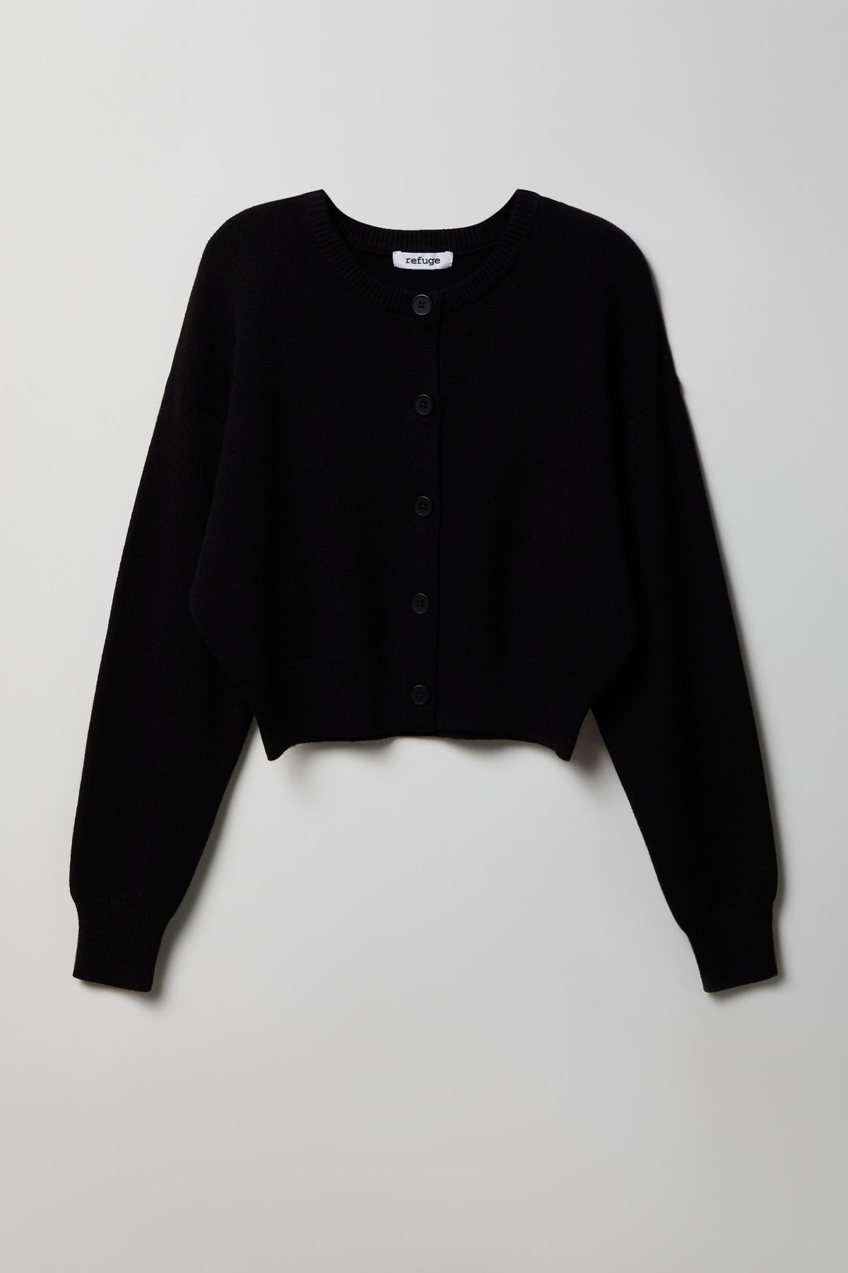 Alt View 4. Button-Up Cardigan - Black