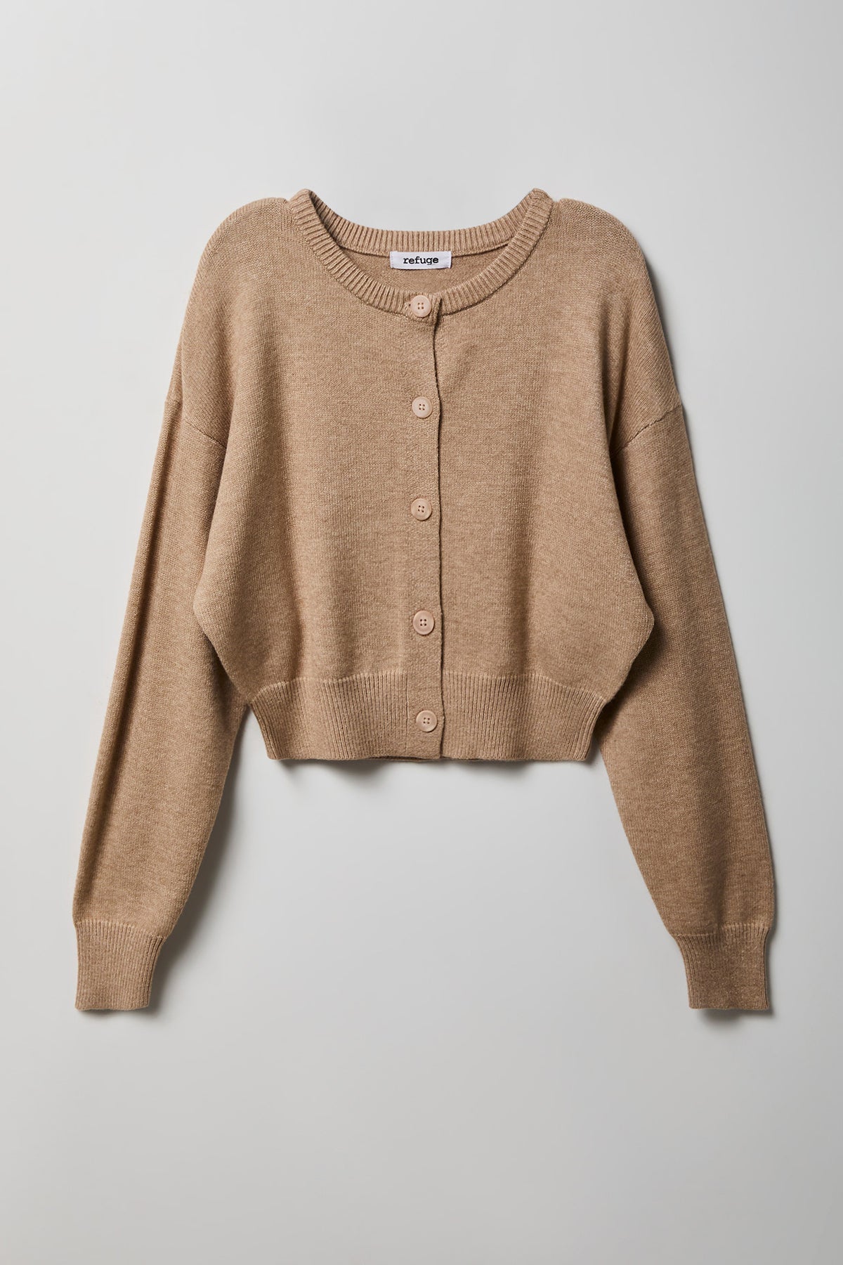 Alt View 4. Button-Up Cardigan - Oatmeal