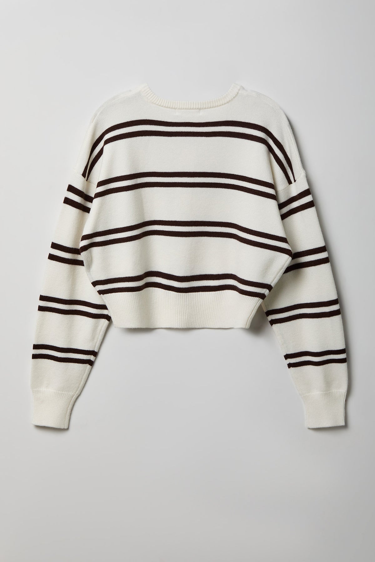 Alt View 5. Striped Button-Up Cardigan - Ivory