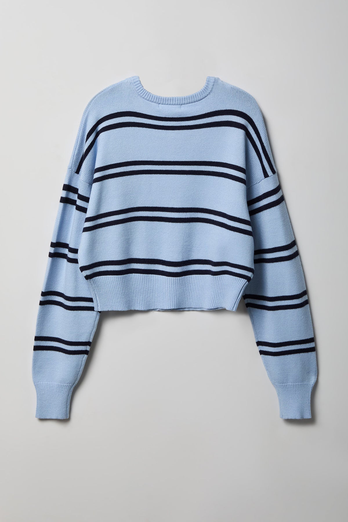 Alt View 5. Striped Button-Up Cardigan - Light Blue