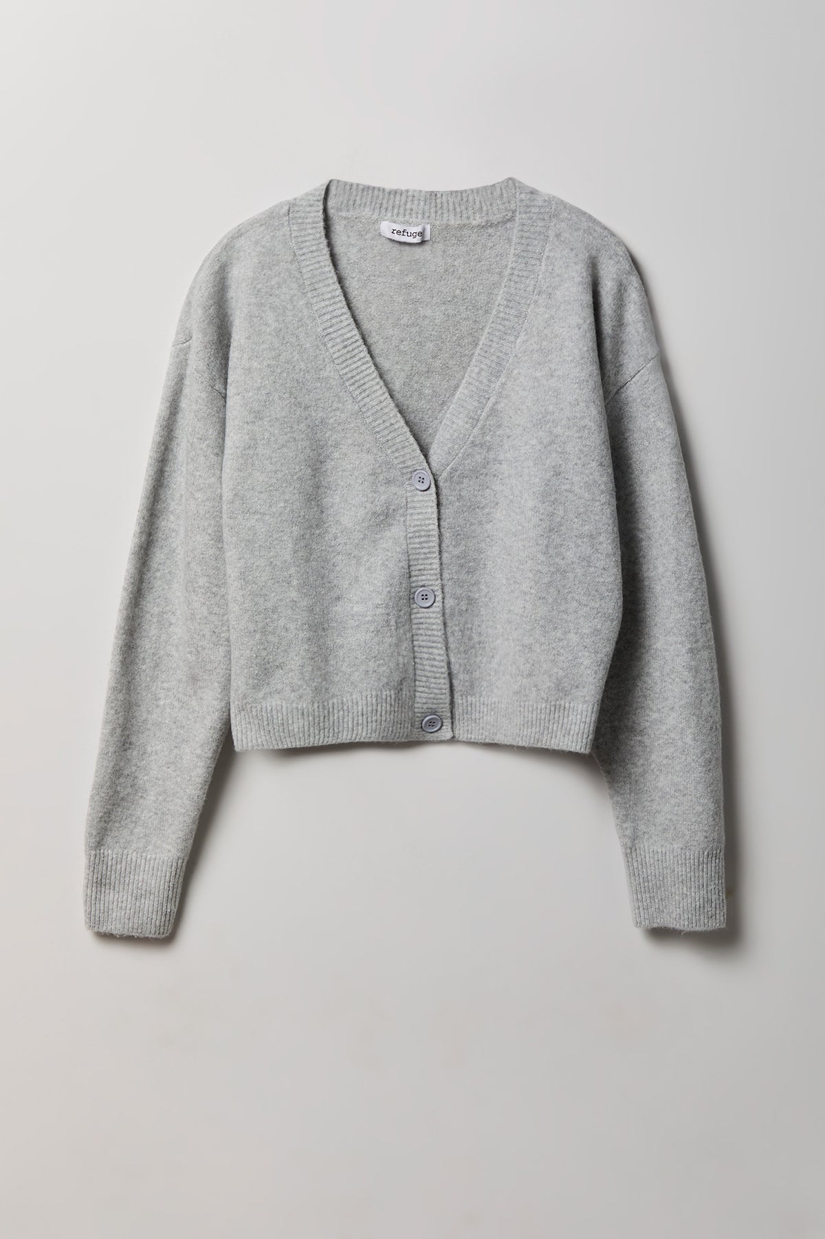 Mossy Knit Cardigan - Heather Grey