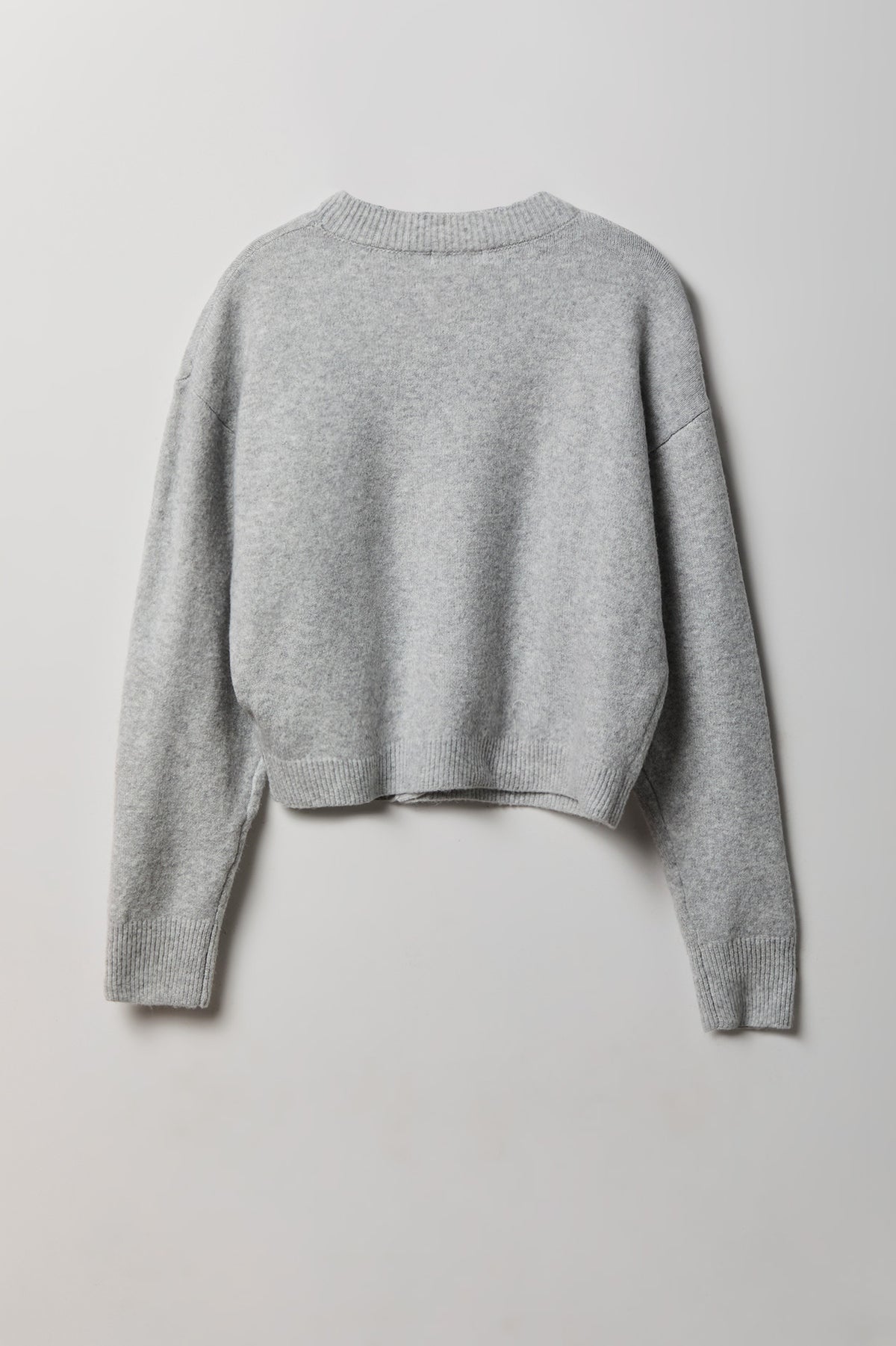 Alt View 2. Mossy Knit Cardigan - Heather Grey