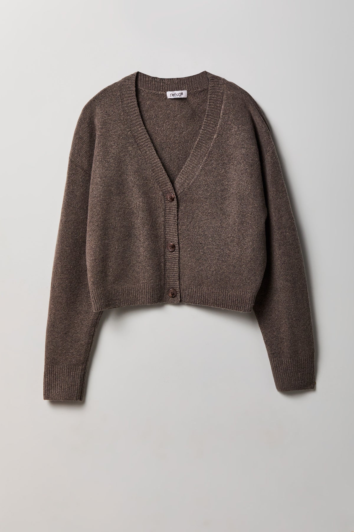 Mossy Knit Cardigan - Dark Brown